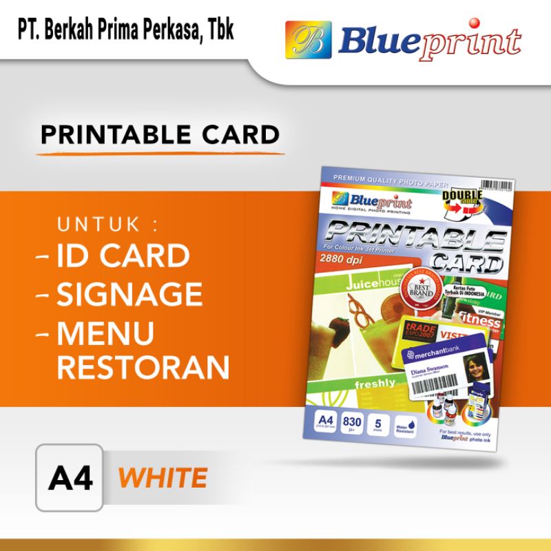 Printable Card Pvc A4 / Printable Card PVC Blueprint / ID Card PVC / Bahan Id Card PVC A4