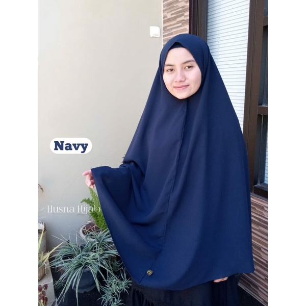 [HUSNA COLLECTION] Jilbab Jumbo Non Ped / Khimar Jumbo Tanpa Ped / KERUDUNG JUMBO