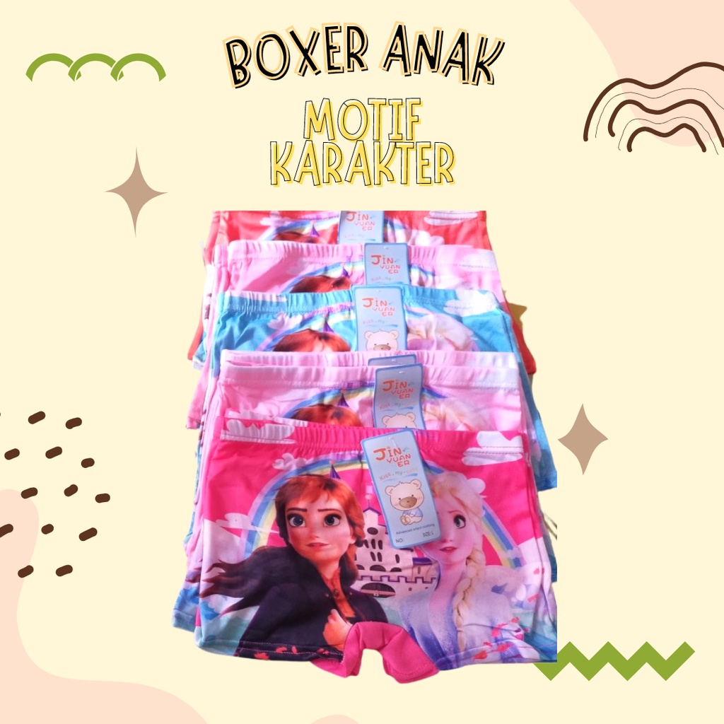 CD Anak Perempuan Boxer Anak Perempuan Boxer Anak Celana Boxer Anak Perempuan Girl Motif Frozen LOL 