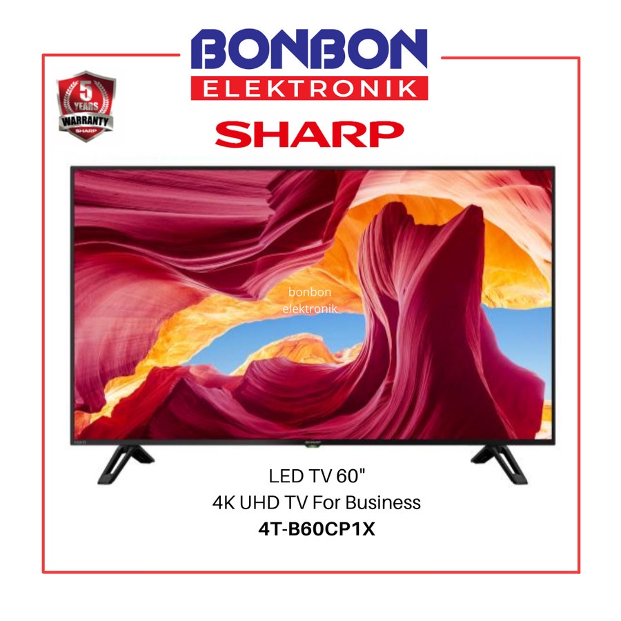 Sharp LED TV 60 Inch 4T-B60CP1X / 4TB60CP1X AQUOS 4K UHD For Business