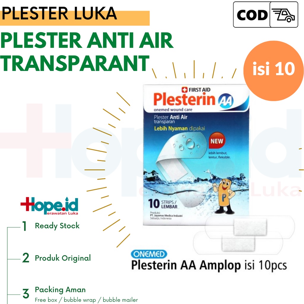 Plesterin AA | Plester Luka Transparant Anti Air