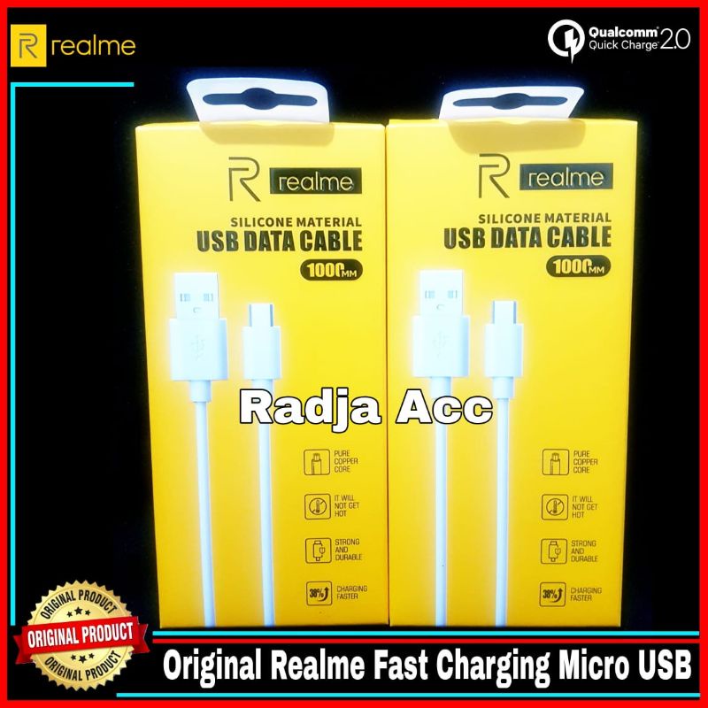 Kabel Data Realme C20 ORIGINAL 100% Fast Charging Micro USB