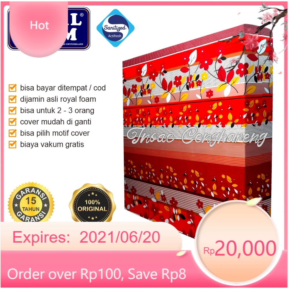 [200 x 145 x 25] Kasur Busa Royal Foam D 23 Ukuran No 3 Tebal 25 cm / Kasur Busa Royal