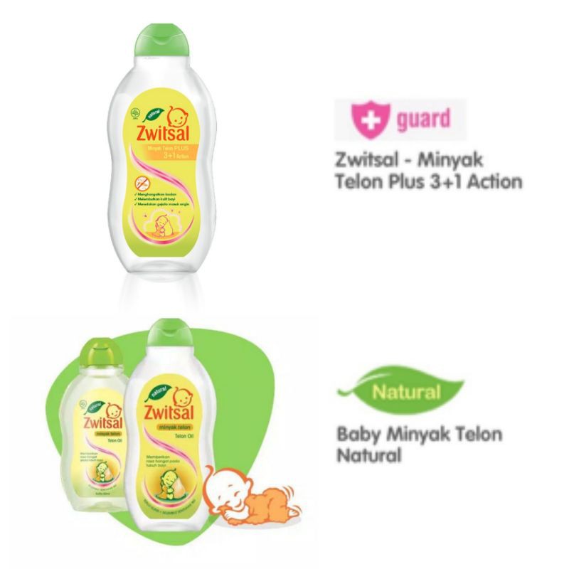 Zwitsal Natural Minyak Telon &amp; Minyak Telon Plus 100ml