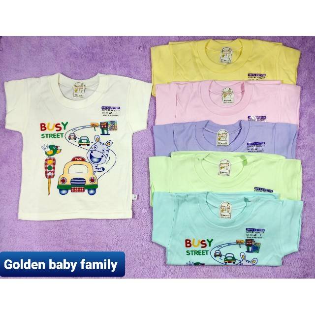 6 pcs Kaos Oblong pendek anak Rimoshi warna gambar lucu