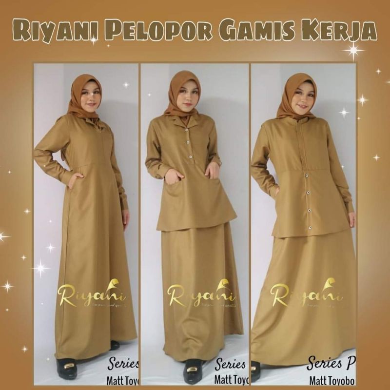 gamis kheki Riyani