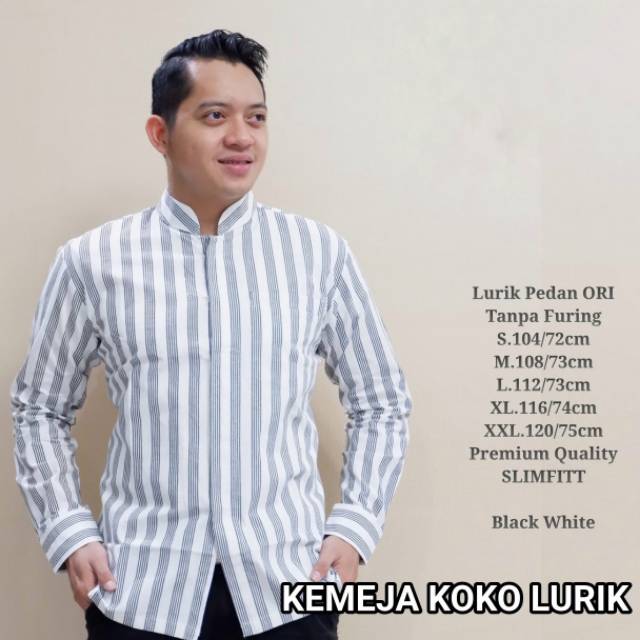 Batik Koko lurik putih