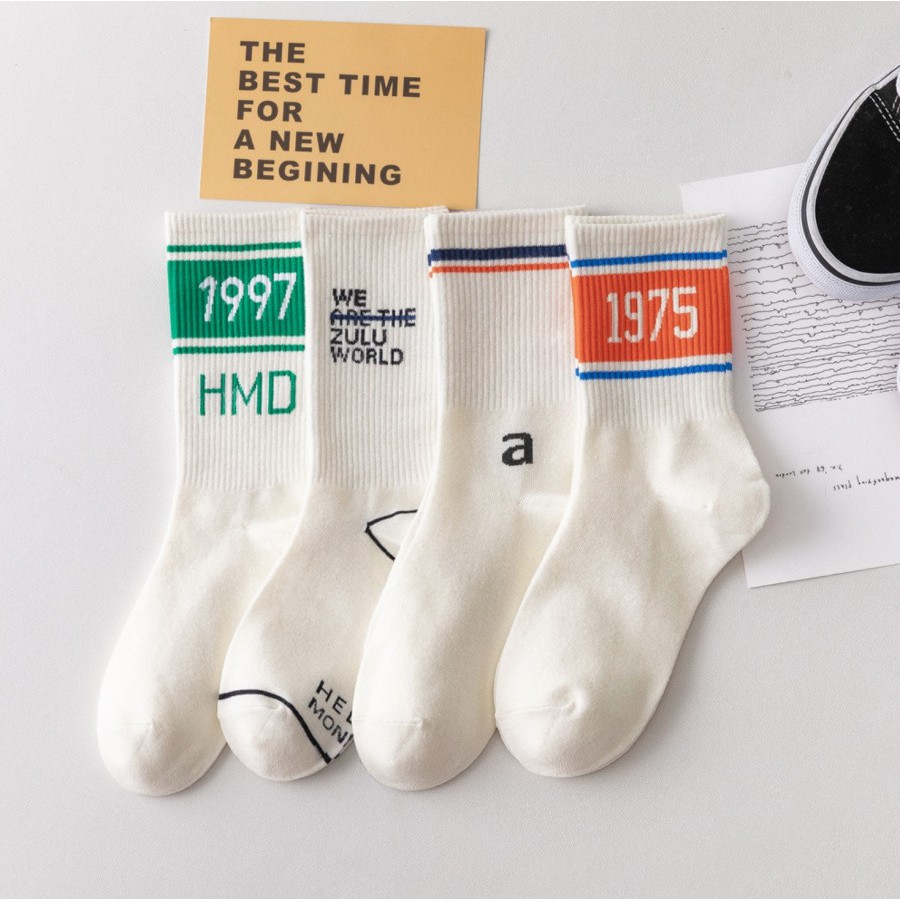 KK-51 kaos kaki wanita cotton tebal olahraga casual 1975 1977 socks im