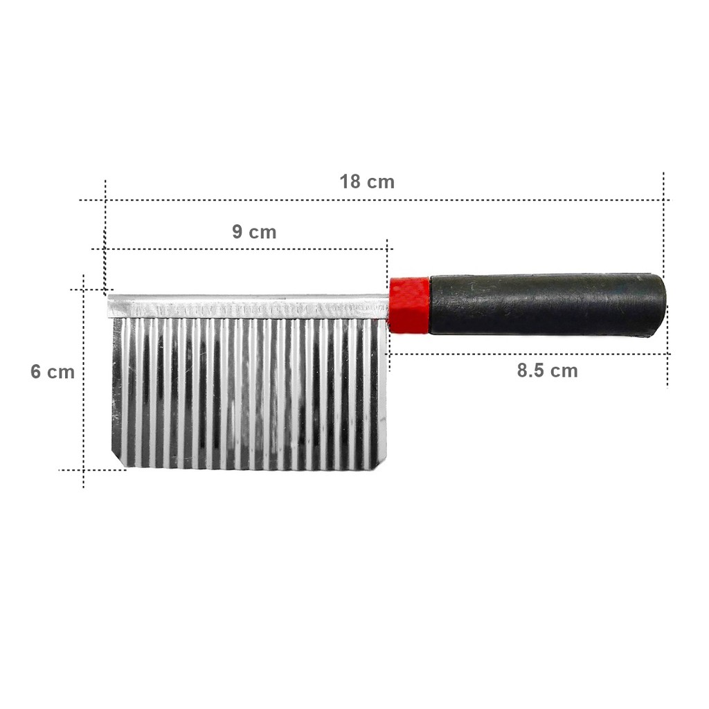 Pisau Acar Hias Gerigi Gelombang Serbaguna