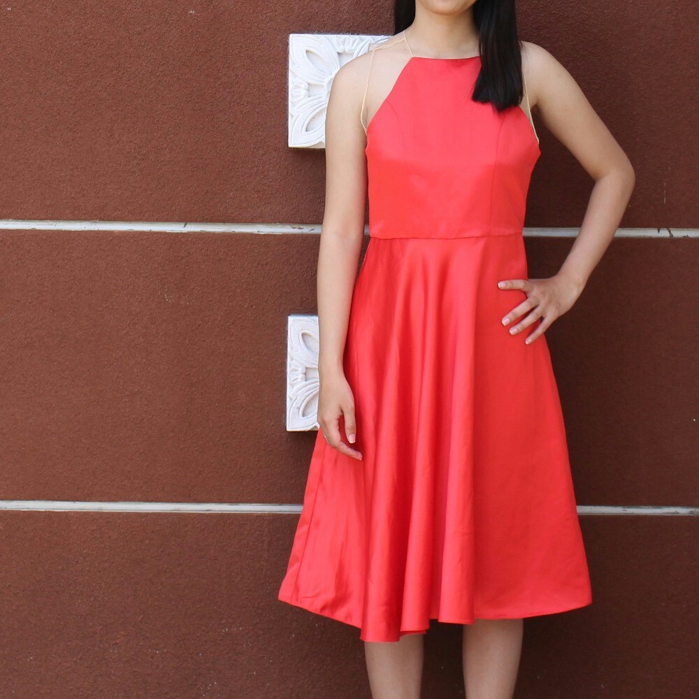 P1699 - Dress Wanita Merah / Dress Tile Merah / Dress Pesta Merah