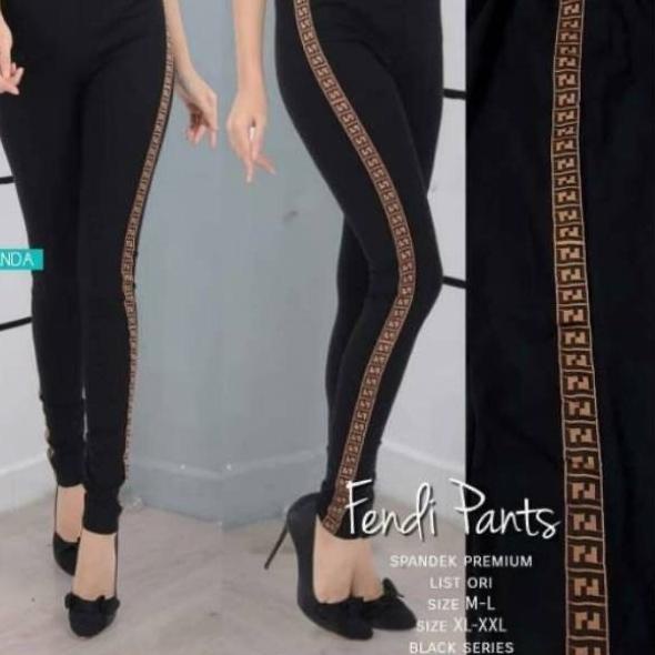 {VQE.14My22в} Celana Fendy List Samping / Fendy Pants FF Scuba