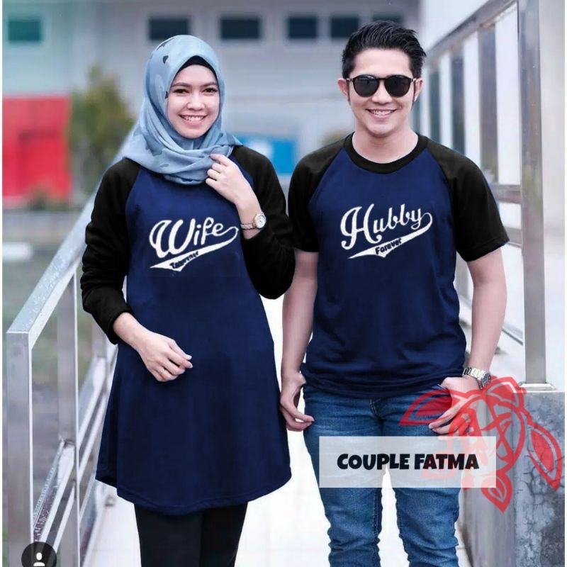 B01 ED Cp Fatma | Couple Tunik dan Kaos Pria Fit L Couple pasangan Keluarga Couple sepasang 2in1