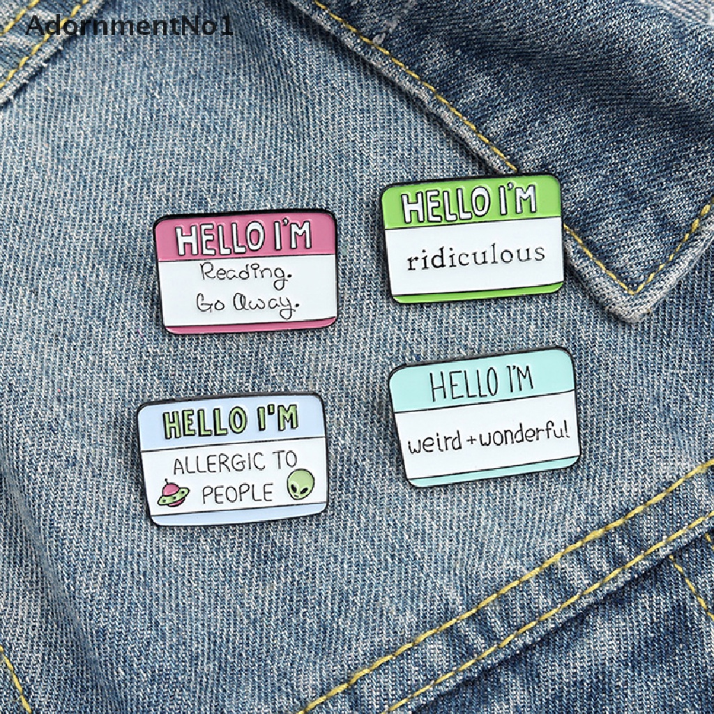 (AdornmentNo1) Bros Pin Enamel Desain Kutipan Fun Dialog