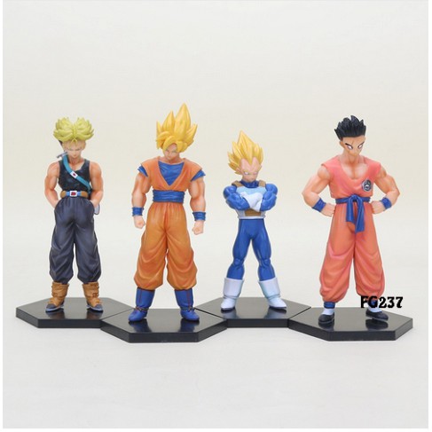 FG237 Dragon Ball Action Figure Set 4 pcs Pajangan Miniatur Cake Topper