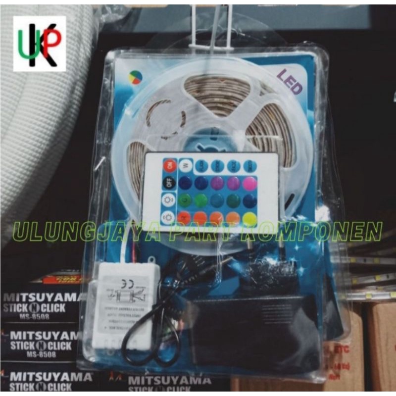 lampu LED strip RGB komplit set 5meter