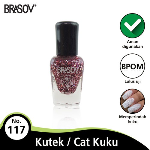 BRASOV Kutek Glitter 8 ML | Kutek Glitter Nail Polish Glitter  by AILIN