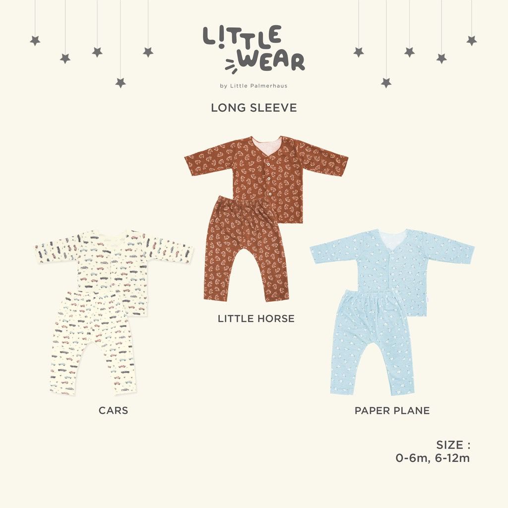 LITTLE PALMERHAUS SLEEVES LITTLE WEAR / PIYAMA / SETELAN BAYI