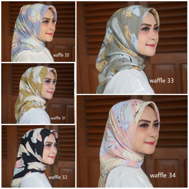 hijab segiempat / hijab motif / Dobby / polycotton