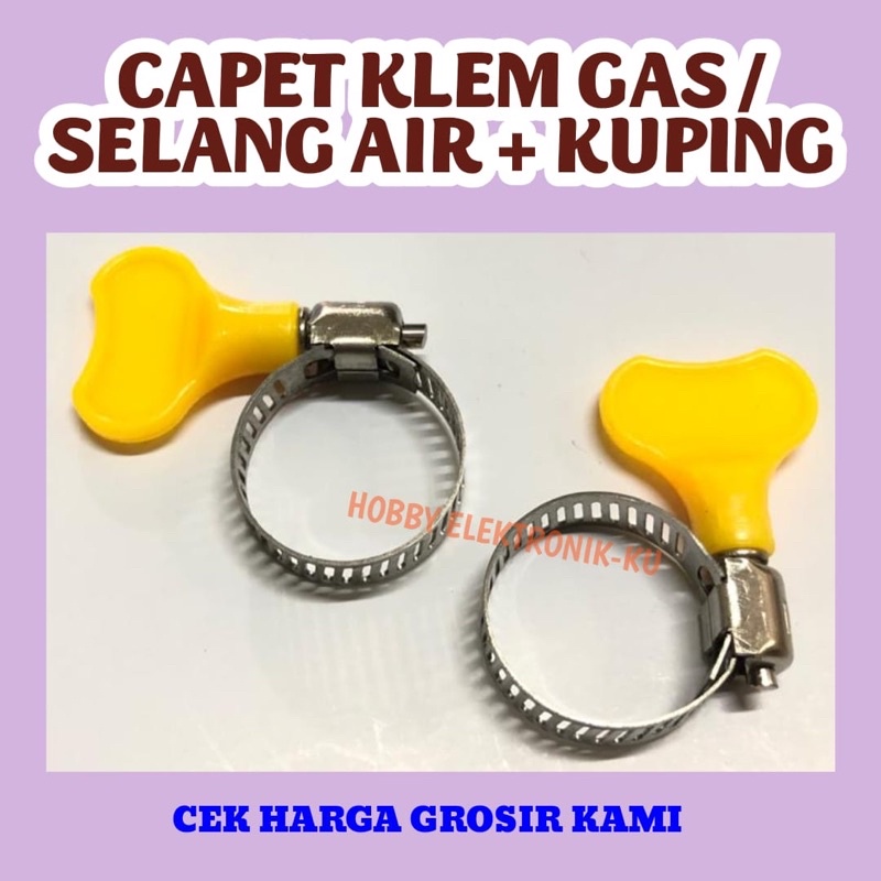 KLEM SELANG AIR GAS + KUPING