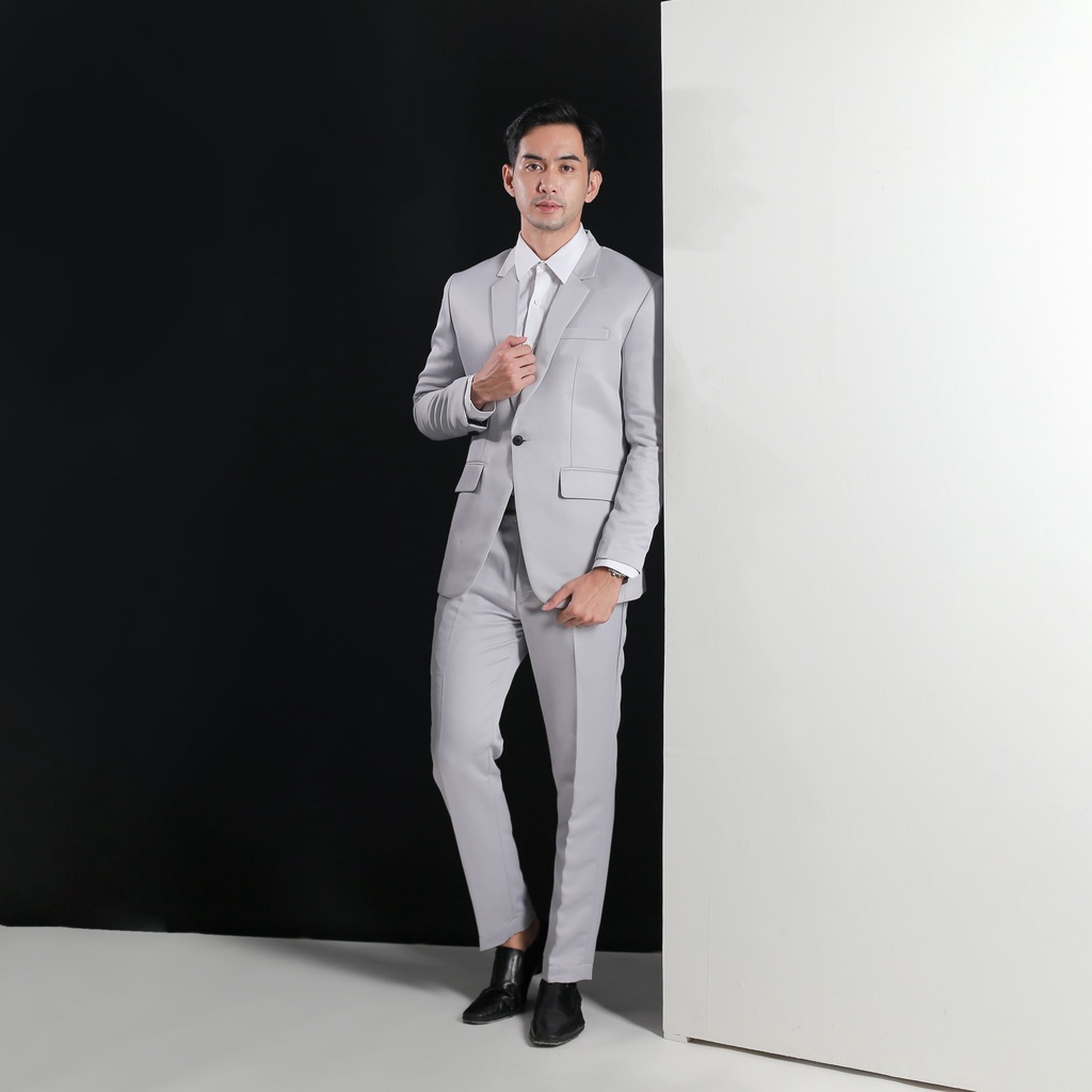 GOLDY - Setelan Jas Celana &amp; Rompi - Peaky Series Silver