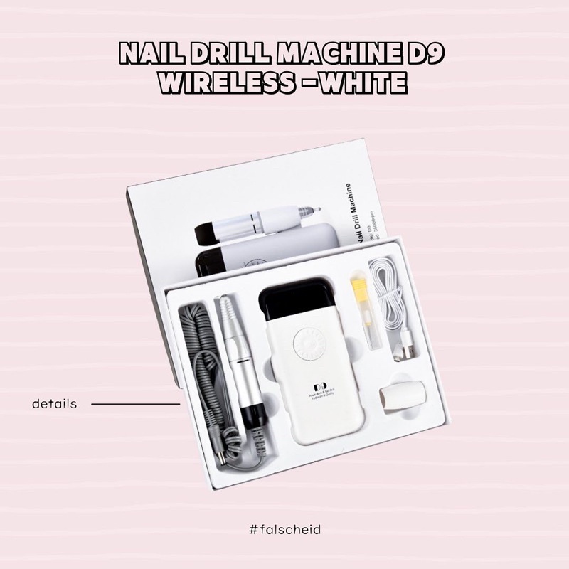NAIL DRIL MACHINE D9 WIRELESS MANICURE PEDICURE REMOVER NAIL GEL