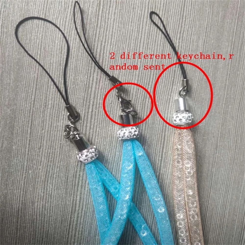 Quinton Tali Lanyard Mesh Kristal Berlian Imitasi Multi Fungsi Anti Maling Holder Handphone / Kunci