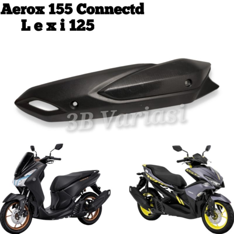 Tutup Tameng Knalpot Standar Yamaha Aerox 155 Connected &amp; Lexi 125 Original