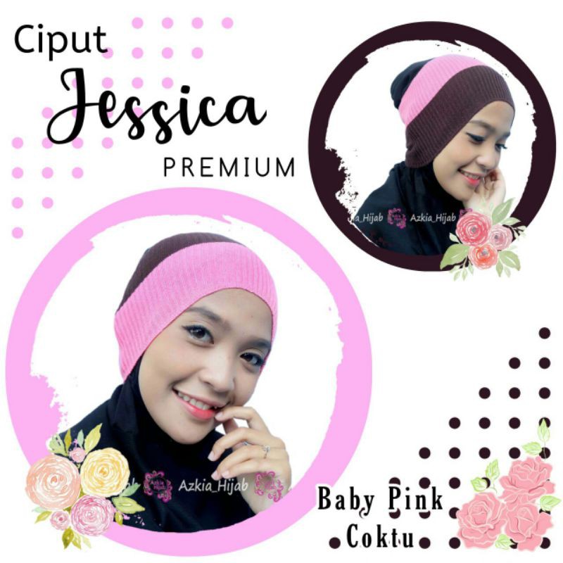 Ciput Rajut duwa warna azkia hijab