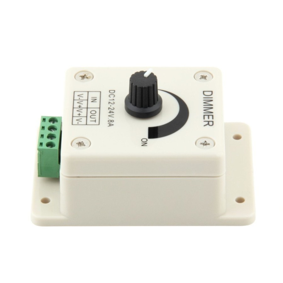 Dimmer Casing PUTIH DC 12-24v 8A Kecepatan speed controller kontroler