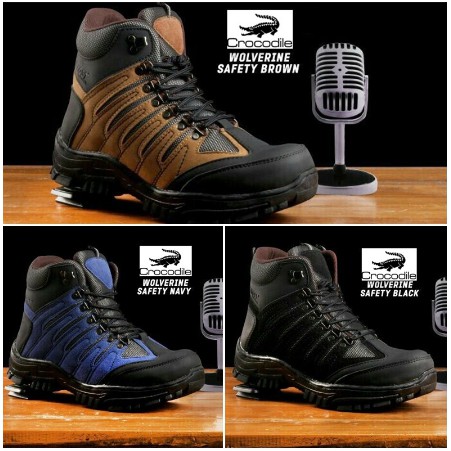 Sepatu Murahh sepatu Safety Pria Boots Crocodile Wolverine