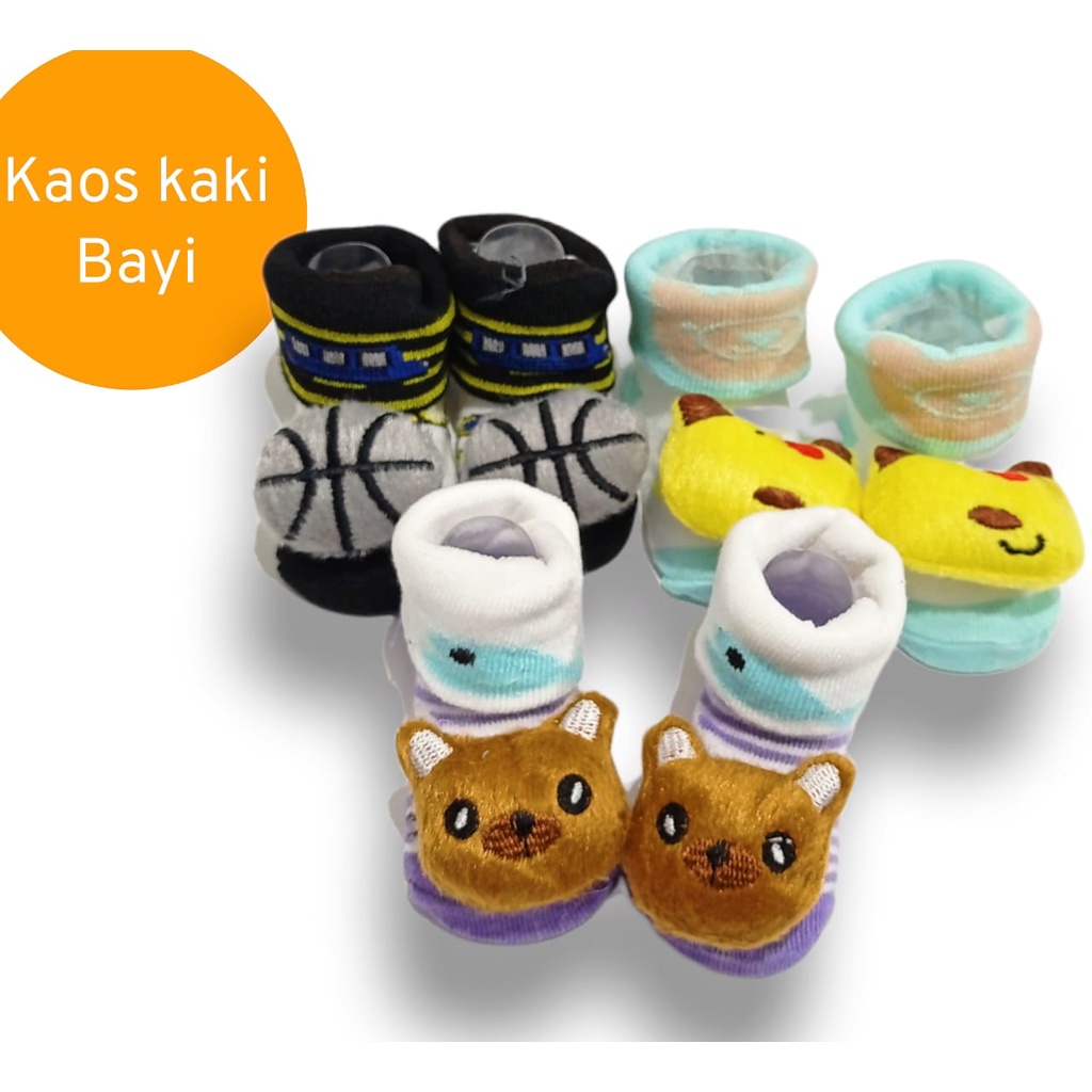 Kaos Kaki Boneka 3D Lucu newborn (geser)