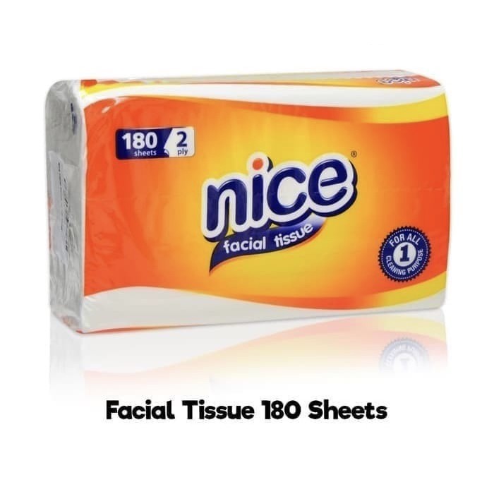 Tisu Wajah 180 NICE Facial Tissue 180 Sheets 2 Ply Tisu Travel Refill - Tissue Wajah Grosir