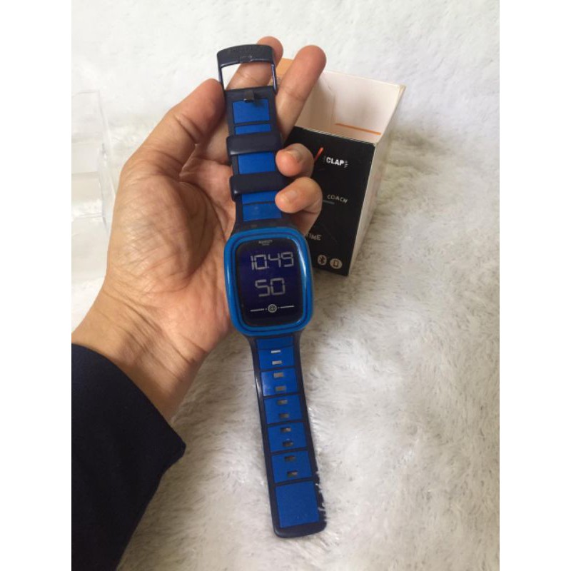 swatch touch watch blue black colour