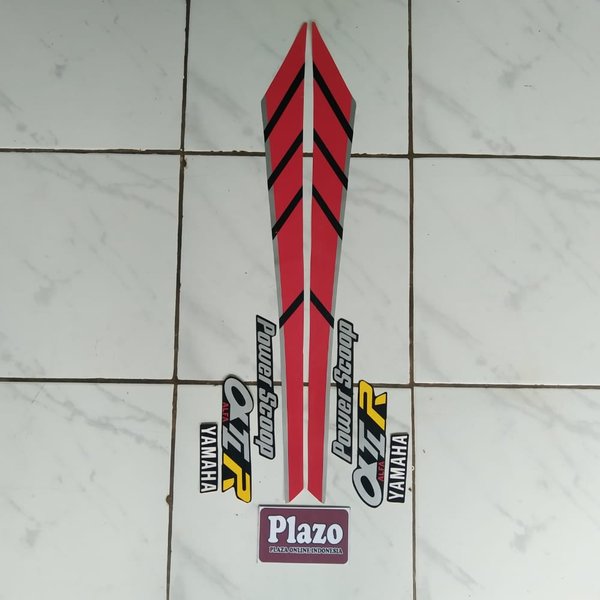 Stiker motor yamaha alfa 1990 merah
