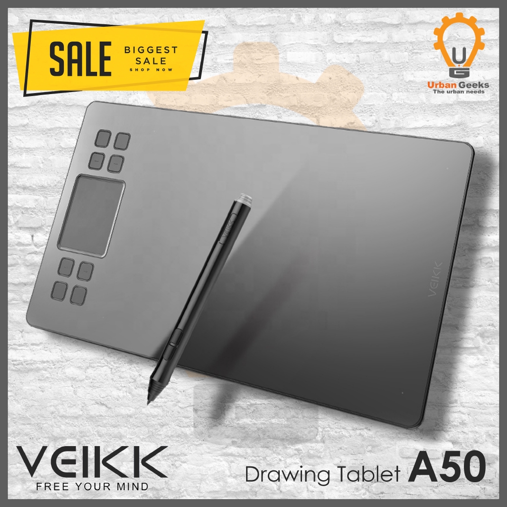 Jual VEIKK A50 Digital Graphic Drawing Pen Tablet Alt S640 Huion XP Pen Indonesia