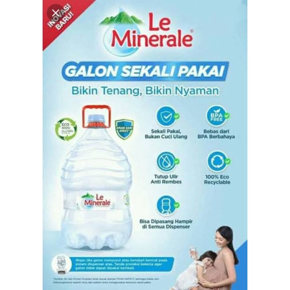 

LE MINERALE GALON 15 LITER TERMASUK GALON DAN ISI