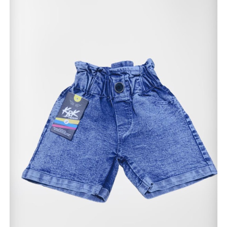 CELANA PENDEK ANAK PEREMPUAN//HOTPANT JEANS STRETCH USIA 1-8 TAHUN