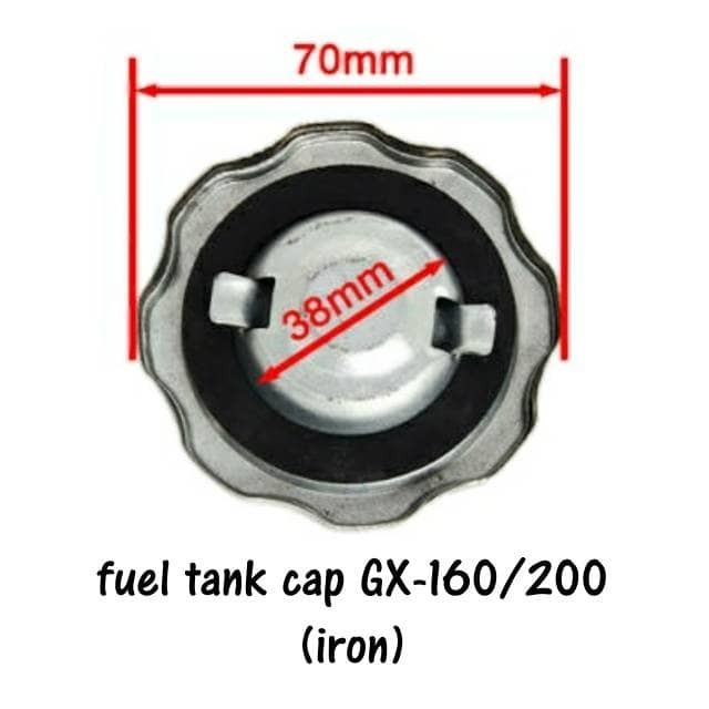 tutup tangki tabung wadah tempat bensin bahan bakar minyak GX 160 168 200 mesin honda fuel tank cap 