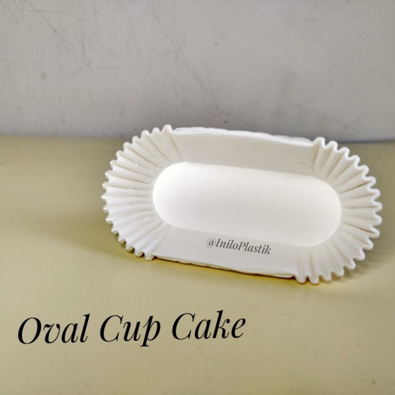 

H7Y Oval cupcake White 129x81mm / Kertas Risolles