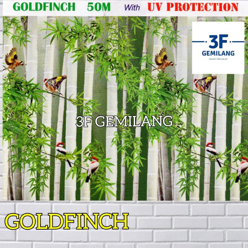 Fiber Plastik Penutup Pagar 60 Polos Motif GOLDFINCH Meteran