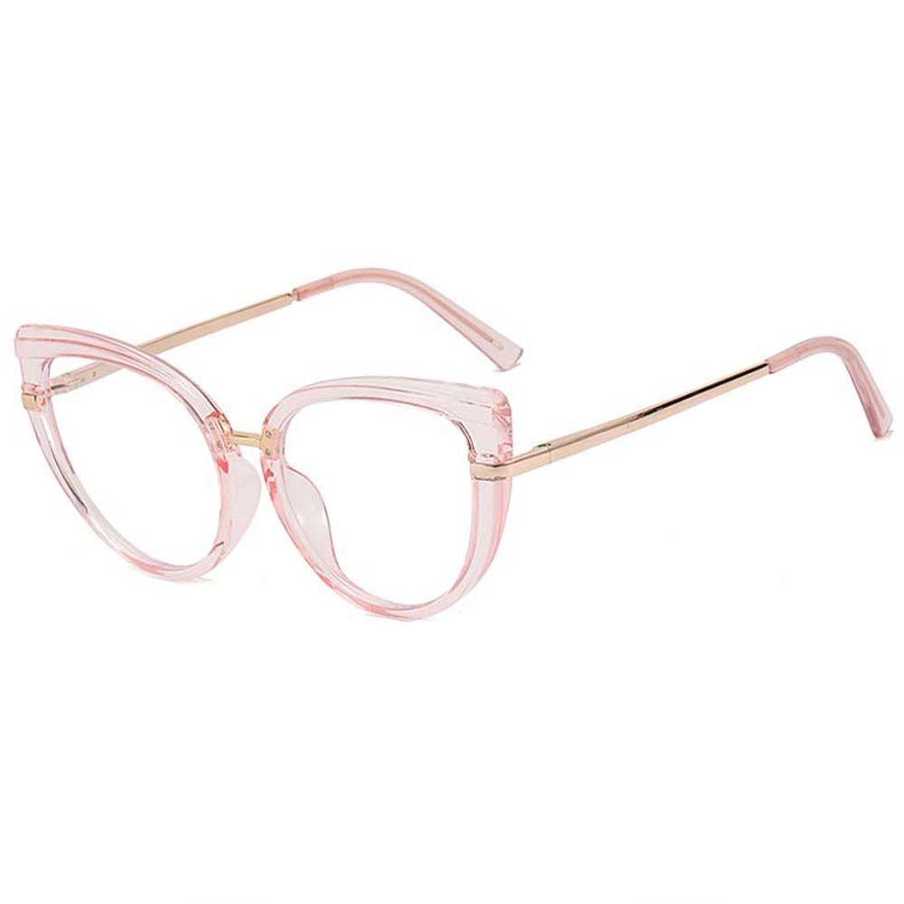 Agustinina Kacamata Anti Radiasi Sexy Untuk Wanita Anti Blue Light Metal Frame Black Eyeglasses Cat Eye Glasses