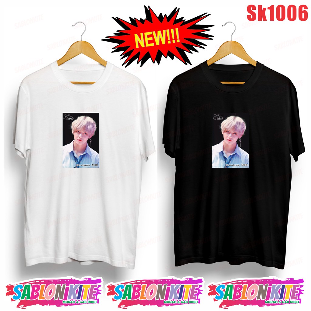 MURAH!!! KAOS KPOP TAEHYUNG V SK1006 FG JK V JIN JH JM SG UNISEX COMBED 30S