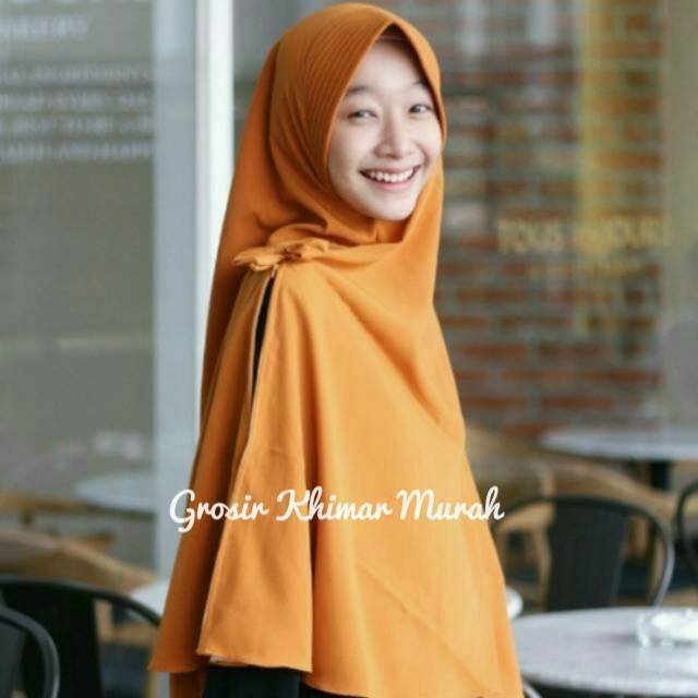 Daily Khimar Jilbab Hijab Kerudung Instan Bergo Jumbo Syari Instan Pet Antem Simple Penguin wolfis