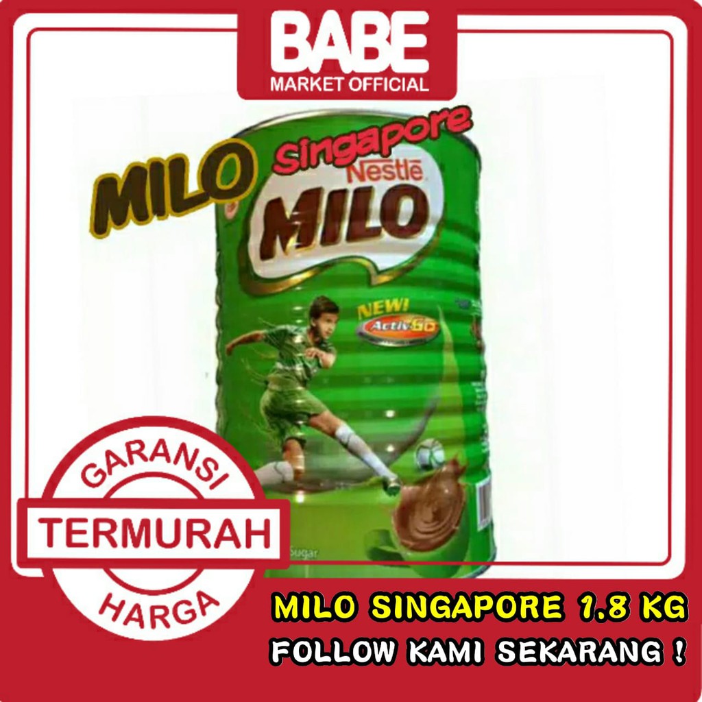 🔥BBM🔥FREE PACKING KARDUS - MILO BUBUK SINGAPORE 1.8KG KALENG / Milo Singapur