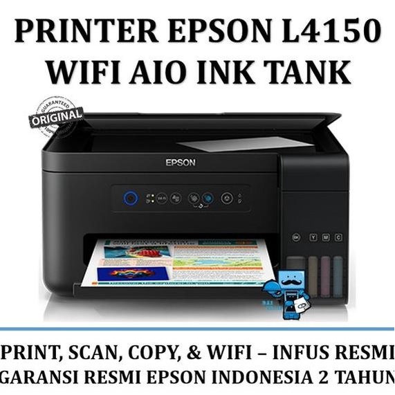 Printer Epson L4150 Wifi Allinone Ink Tank Printer Print Scan Copy Chelsystore22