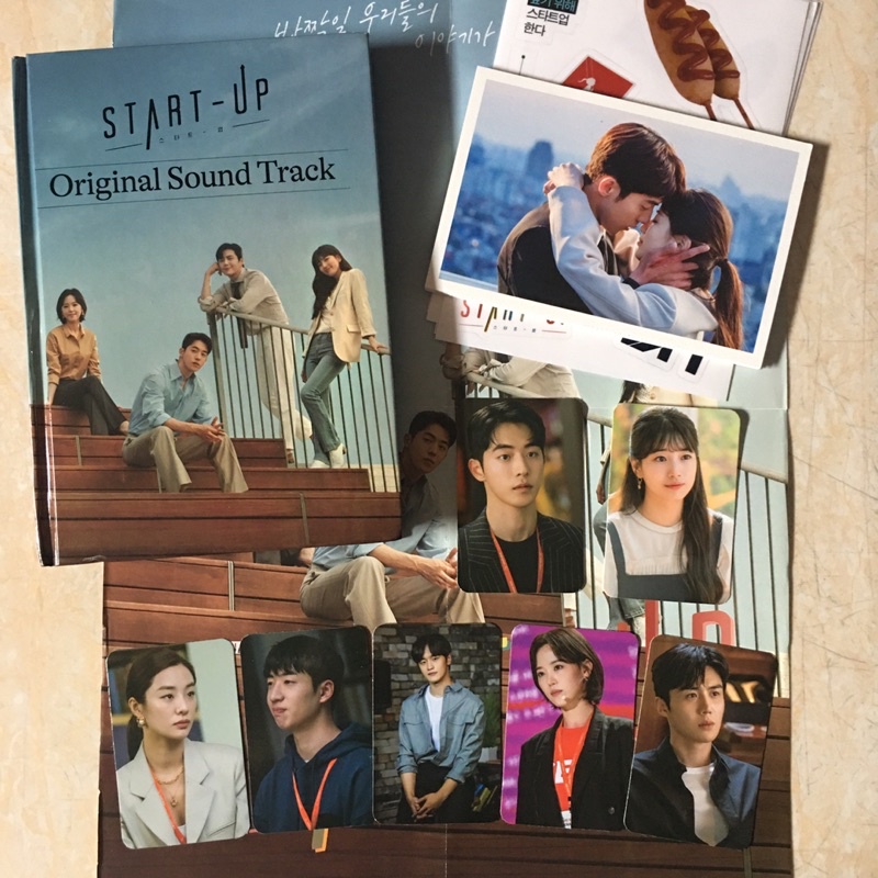 START UP OST ALBUM FULLSET ( + FOLDED POSTER) STICKER POSTCAR PHOTOCARD CD OST DRAKOR drama korea ha