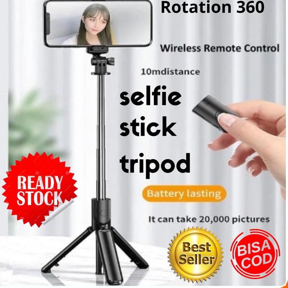 Tongkat selfie buat foto sendiri pake HP jalan tongsis tanpa kabel wireless S03 remote tomsis tombol narsis