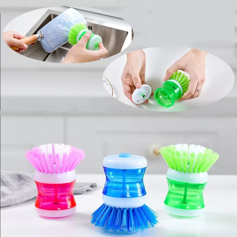 Alat sikat panci inovatif/Brush soap dispenser sabun cair