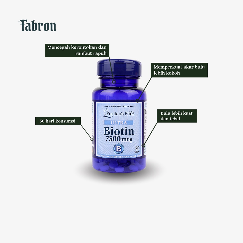 Biotin Puritan 7500mcg (vegetarian)