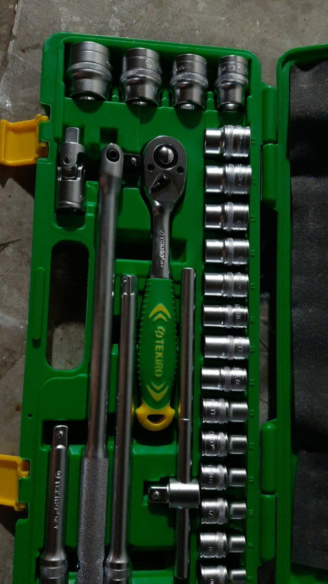 Kunci Sok Set 24 Pcs 6 Pt 8-32 Mm / Hand Socket / Kunci Sock Box Pvc Tekiro